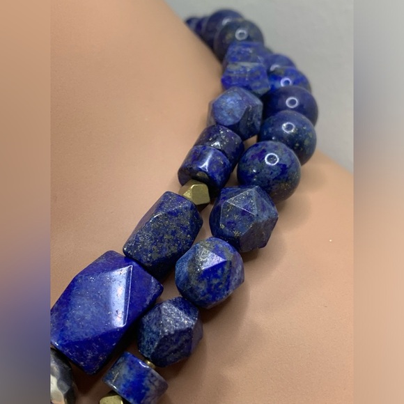 Silpada Rare “INDIGO FOR IT” Sterling & Natural Lapis Lazuli 2-Strand Necklace - Picture 11 of 14